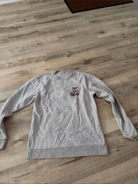 size large hamilton & adams grey graphic crewneck